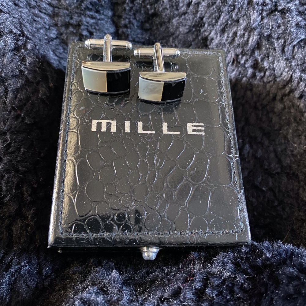 Mille Black and Silver Cufflinks
